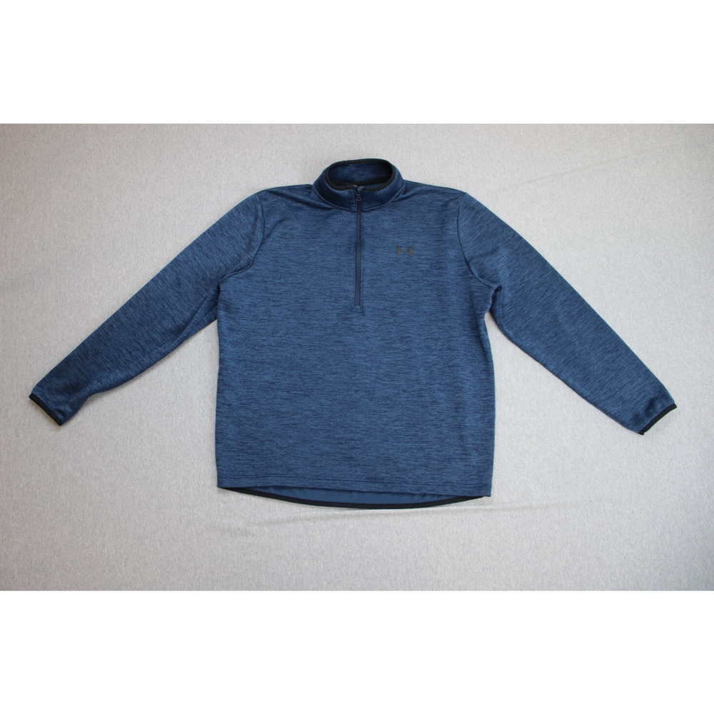 Under Armour Sweater Mens Medium Performance Long Sleeve Loose Mock Neck 1/4 Zip